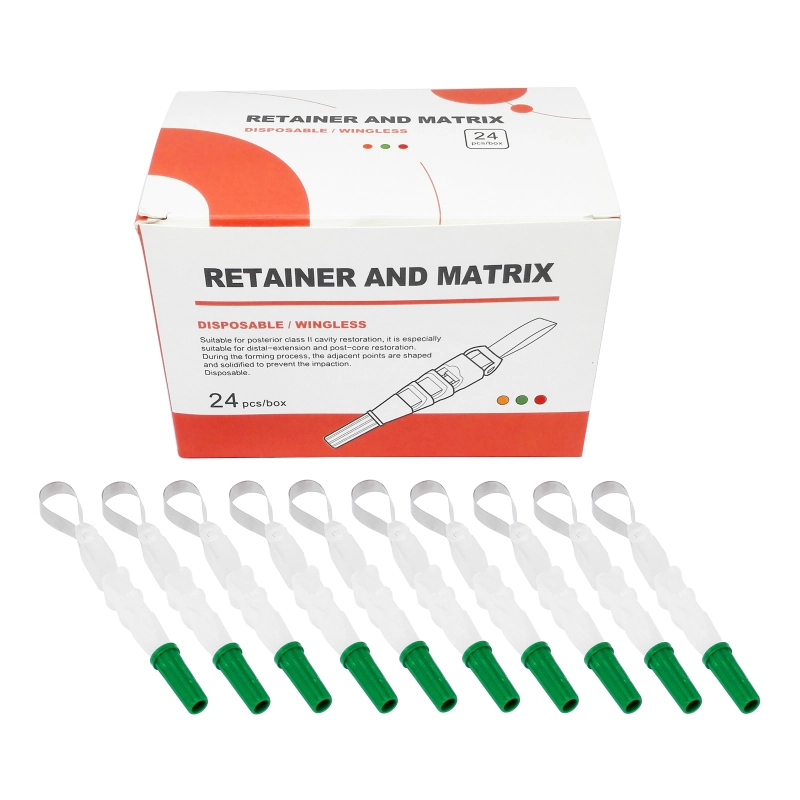 Dental Distail-Extension Post-core Restoration Retainer And Matrix Wingless