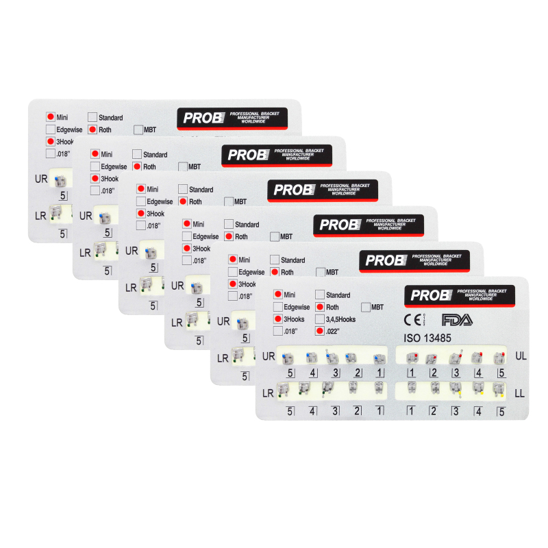 PROB Dental Orthodontic Bracket Metal Standard/MINI Roth/MBT .022