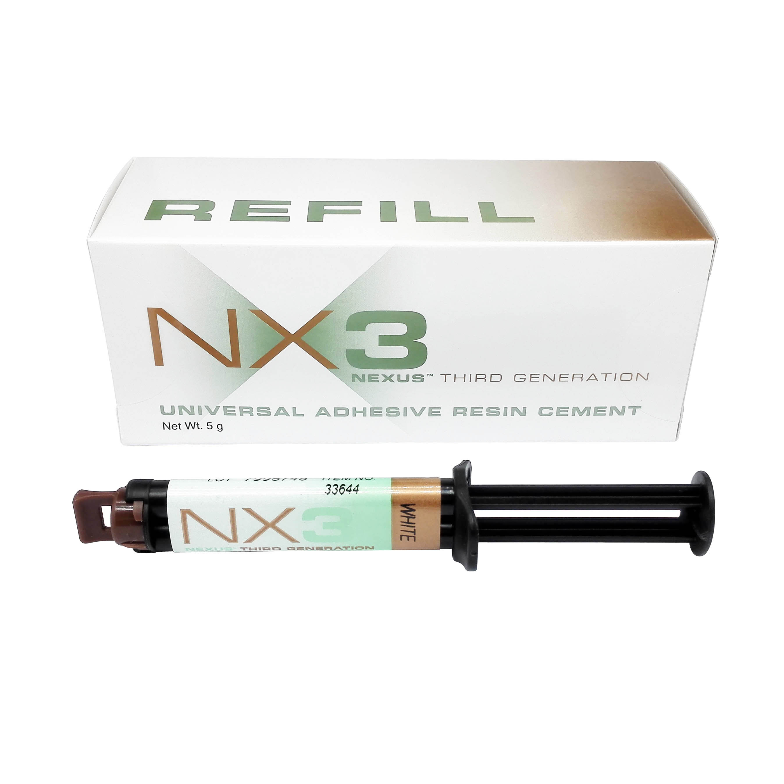 KERR NX3 DUAL CURE DENTAL ADHESIVE RESIN CEMENT WHITE 1 X 5G SYRINGE