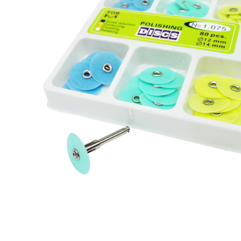 80 Pcs Dental Polishing Discs Universal Mandrel TOR No. 1.075 14mm / 12mm