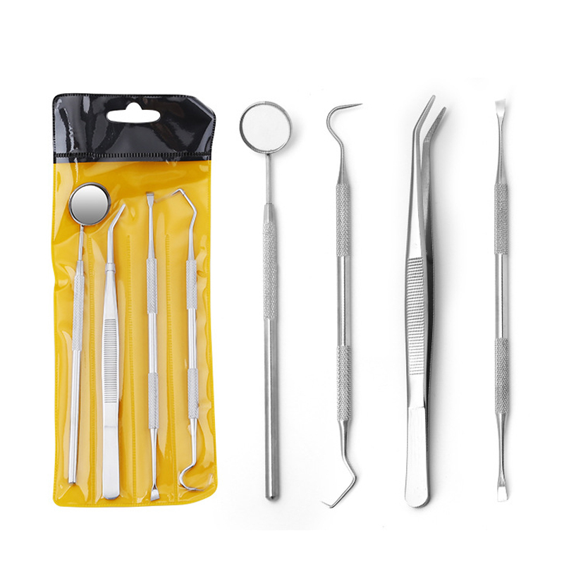 4 Pcs/Set Dental Professional Dental Oral Hygiene Scaler Kit Tools Deep Cleaning Teeth Care