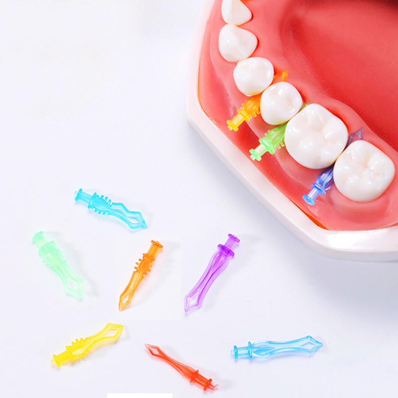 Dental Diamond Protective Wedges Colorful Plastic Wedge Self Adative Wedges