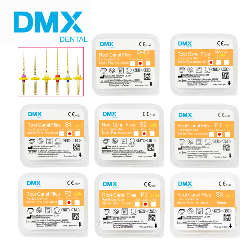 DMX Dental Endo NITI Gold Taper Engine Rotary Root Canal File