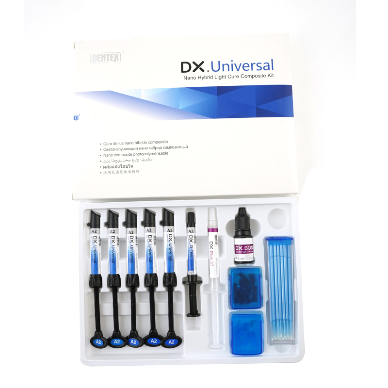 DX.Universal Dental Light Cure Composite Resin Kit Shade Etching Gel Adhesive