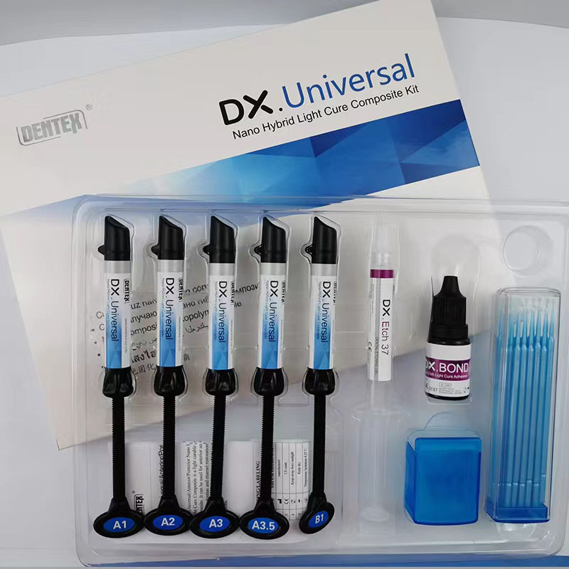 DX.Universal Dental Light Cure Composite Resin Kit Shade Etching Gel Adhesive