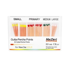 MacDent Dental Gutta Percha Points Refills Endodontic Root Canal for WAVEONE Gold Mixed