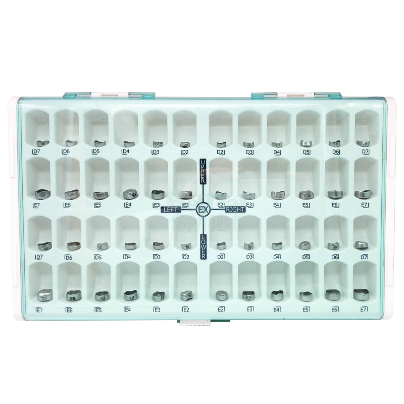 48pcs Dental Kids Primary Molar Crown Stainless Steel Pediatric Preformed Crowns