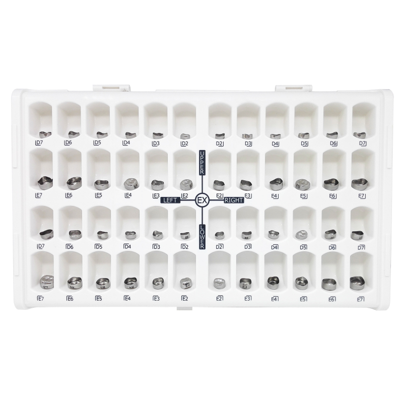 48pcs Dental Kids Primary Molar Crown Stainless Steel Pediatric Preformed Crowns