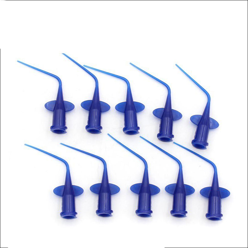 Pre-bent Dental Disposable Plastic Needle syringe Pure / Blue Color