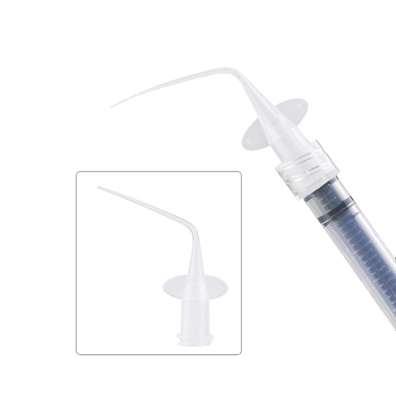 Pre-bent Dental Disposable Plastic Needle syringe Pure / Blue Color