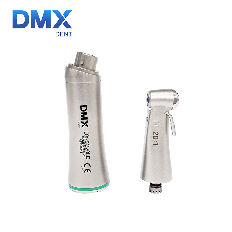 DMX Dent DX-SG20LD Dental Fiber Optic LED Implant 20:1 Reduction Contra Angle Handpiece Low Speed NSK Type