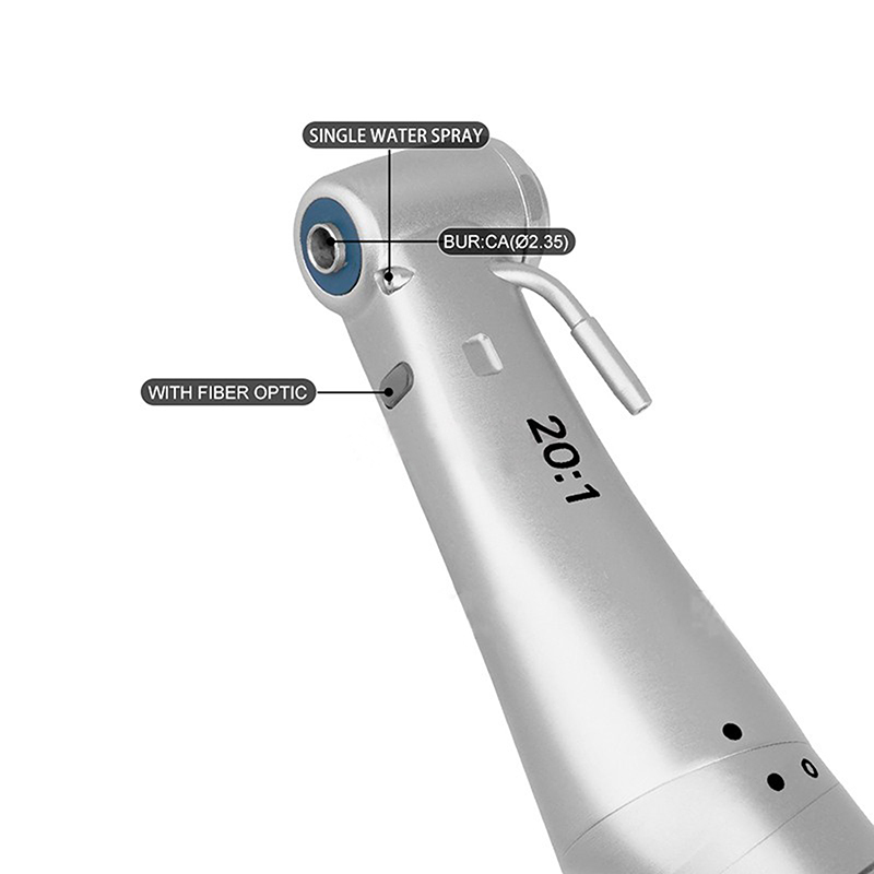 DMX Dent DX-SG20LD Dental Fiber Optic LED Implant 20:1 Reduction Contra Angle Handpiece Low Speed NSK Type