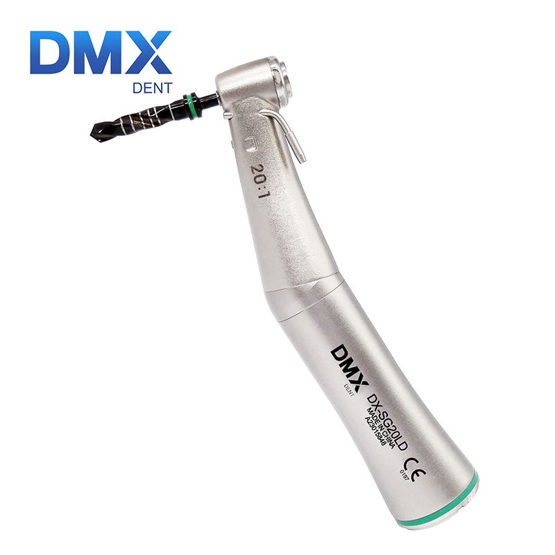 DMX Dent DX-SG20LD Dental Fiber Optic LED Implant 20:1 Reduction Contra Angle Handpiece Low Speed NSK Type