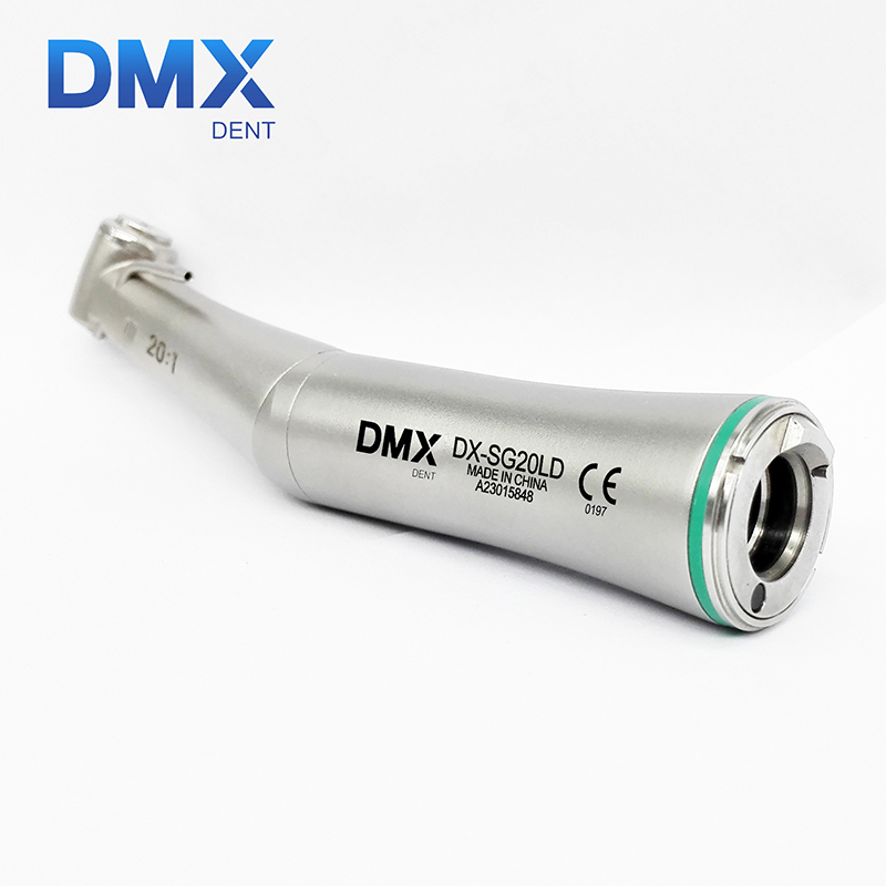 DMX Dent DX-SG20LD Dental Fiber Optic LED Implant 20:1 Reduction Contra Angle Handpiece Low Speed NSK Type