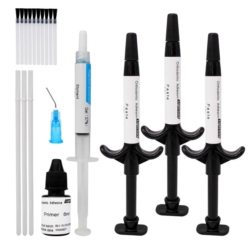 Dental Orthodontic Bonding Bracket Light Cure Adhesive Kit Resin Paste