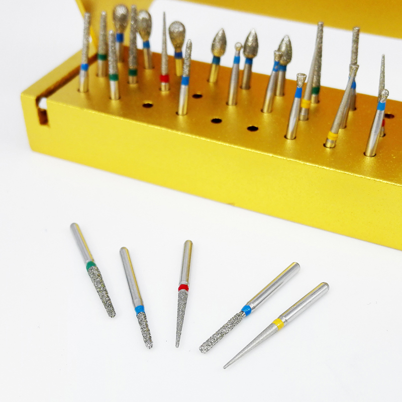 Dental High Speed Handpiece Diamond Burs Drill + Disinfection Bur Block
