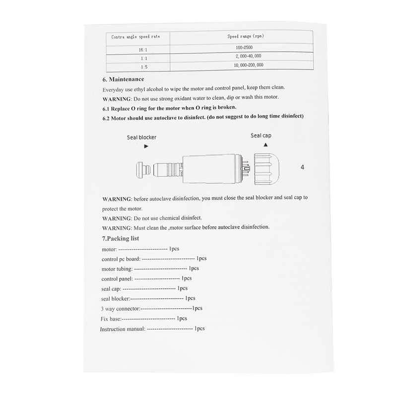 BEING Dental Electric Brushless Micro Motor LED Handpiece Rose4000 Built-in Fits KaVo
