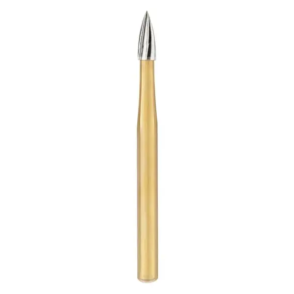 Dental FG7104 / FG7106 / FG7108 Carbide Burs Flame Shape For High Speed Handpiece
