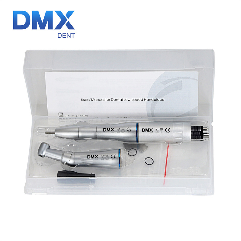 DMXDENT Dental Air Motor E-type Contra Angle Straight Slow Speed Handpiece