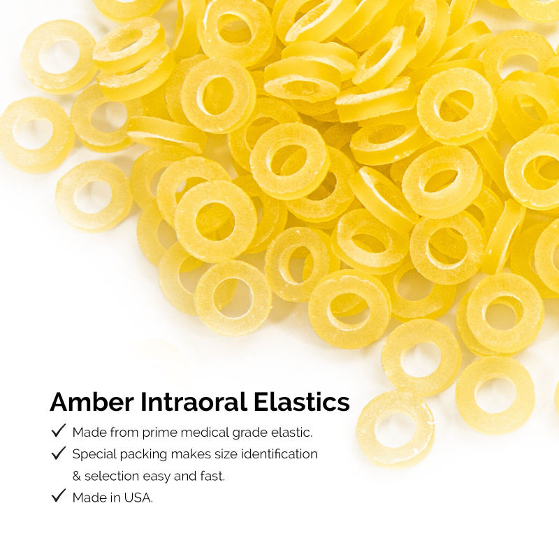 Dental Orthodontic Rubber Bands Ortho Elastics Latex Braces 3.5 OZ Yellow