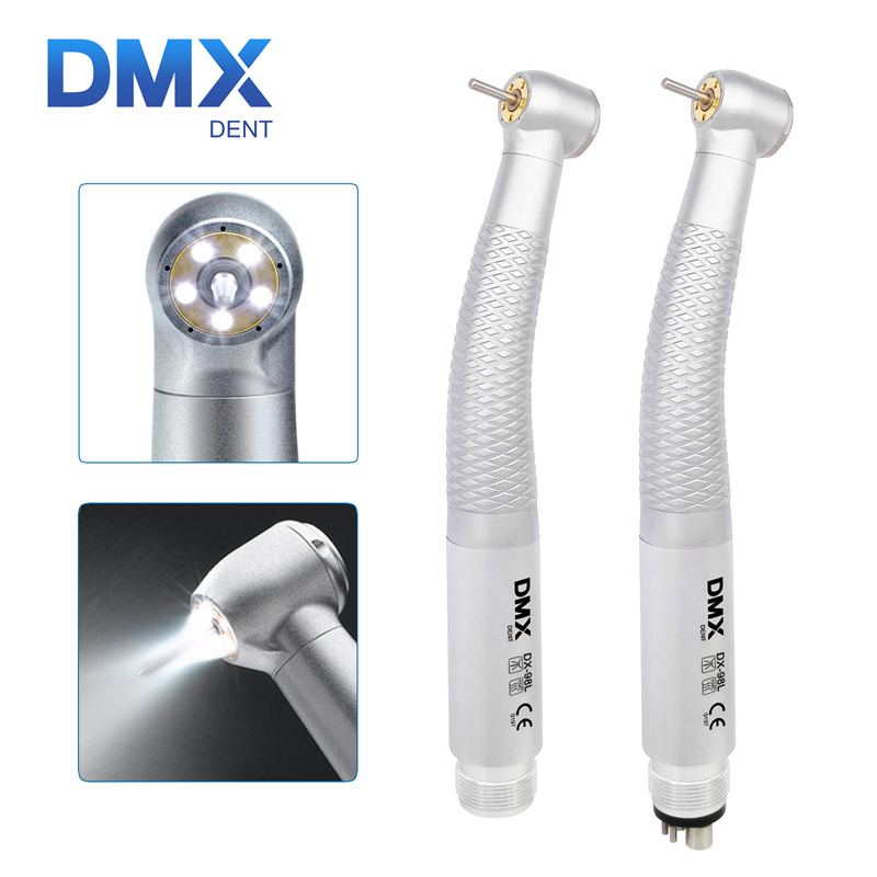 OLED+5 Light LED E-Generator Dental High Speed Fiber Optic Handpiece 4 Holes USA
