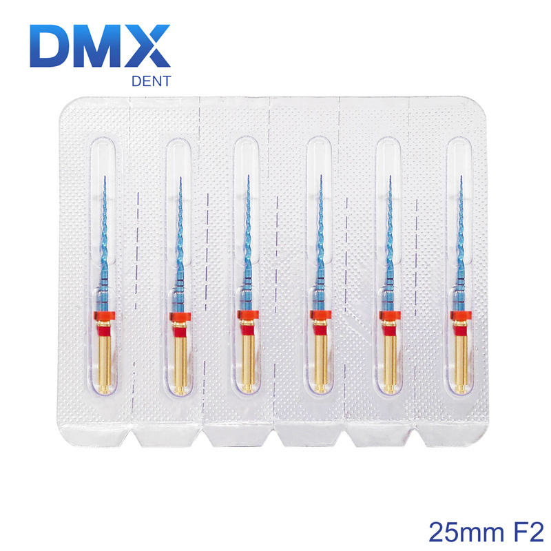 DMXDENT PT-BLUE Dental Heat Activated Niti Endodontic Root Canal Files Mixed 21mm / 25MM