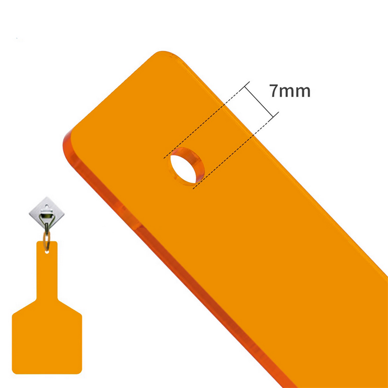 Dental Square Form Shield Plate Shade Board Hand-Held Light Filter Paddle Orange