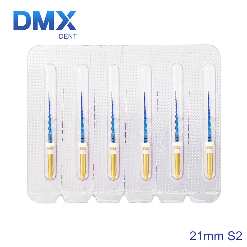DMXDENT PT-BLUE Dental Heat Activated Niti Endodontic Root Canal Files Mixed 21mm / 25MM