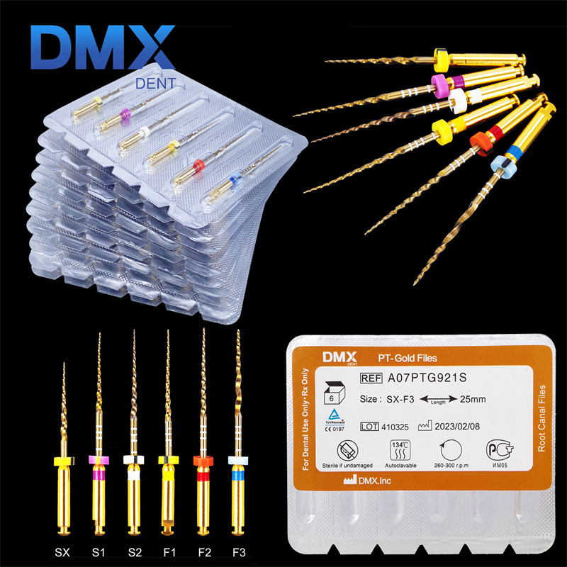 DMXDENT Dental Endodontic Endo PT-Gold Taper Rotary Niti Files SX-F3 21/25/31MM Protaper Root Canal