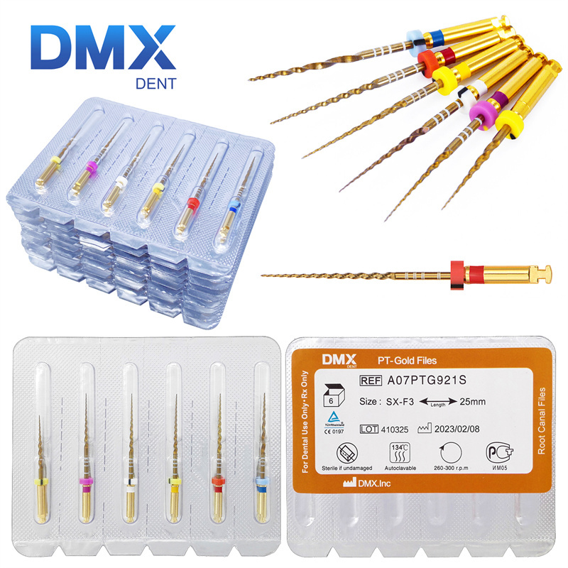 DMXDENT Dental Endodontic Endo PT-Gold Taper Rotary Niti Files SX-F3 21/25/31MM Protaper Root Canal