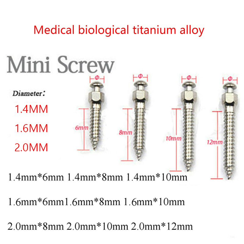 Dental Self-Drilling Thread Orthodontic Micro Implants MINI Screw Titanium Alloy