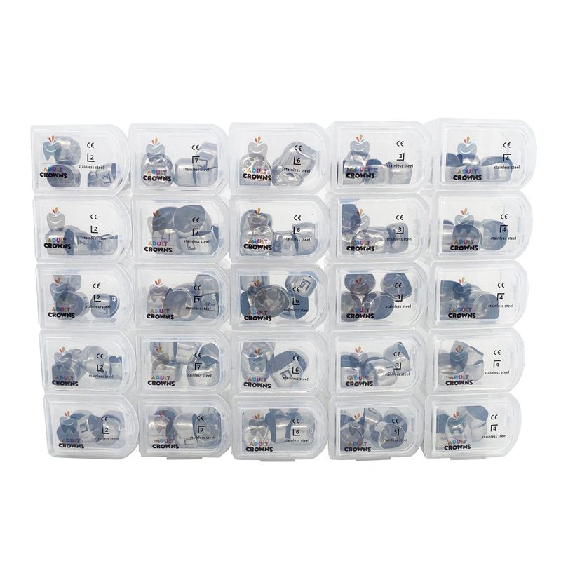 Dental Adult Permanent Molar Crowns Preformed Temporary Crown Stainless