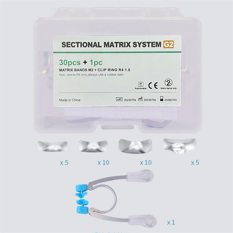 Dental Sectional Matrix System Matrices Metal Bands 30 Pcs Kit + Clip ...