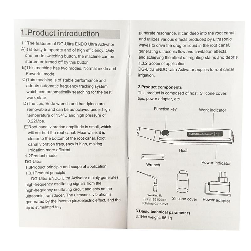 Dental Endo Ultra Activator Ultrasonic Endo Irrigator Root Canal Handpiece Tips