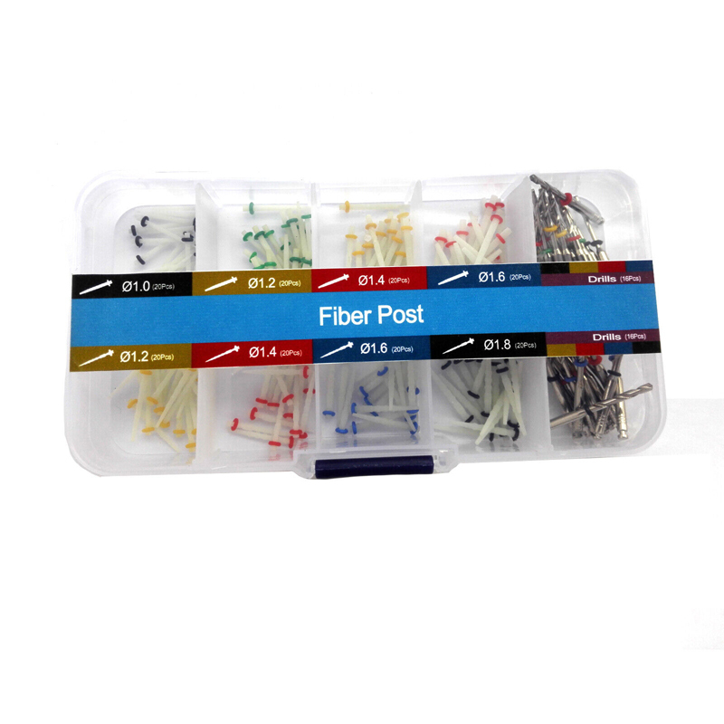 Dental Endo Fiber Post Quartz/Glass Single Refilled Package & 32pcs Drills 160pc