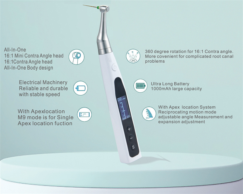 Woodpecker Style 2 in 1 Wireless Dental Endo Motor Reciprocating & Apex Locator / PT-Blue Files