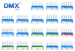 DMXDENT Diamond Burs Drill FG 1.6mm 5pcs/pk Dental High Speed Handpiece 154 Types Optional