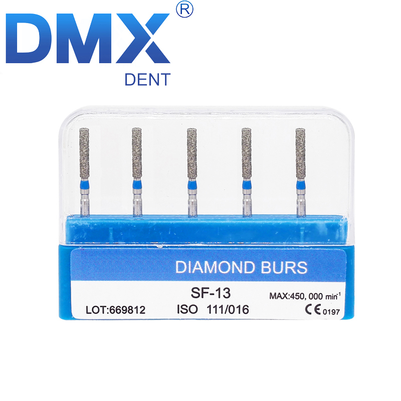 DMX-DENTAL Diamond Burs Drill FG 1.6mm 5pcs/pk Dental High Speed Handpiece 154 Types Optional