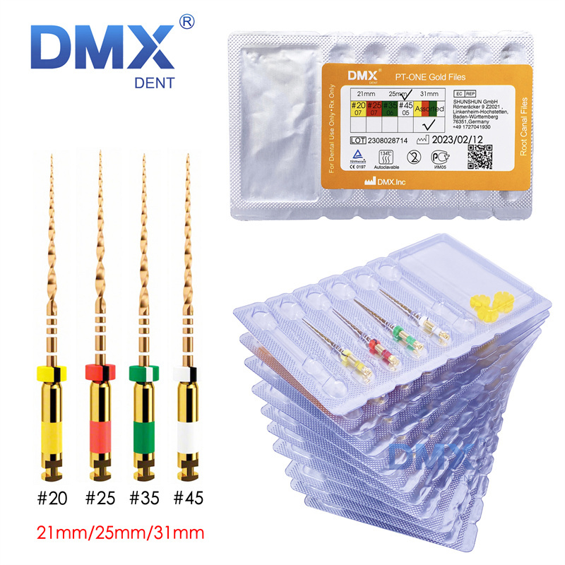 DMXDENT PT-ONE Gold Dental Endo Root Canal Files For Wave One RECIPROCATING