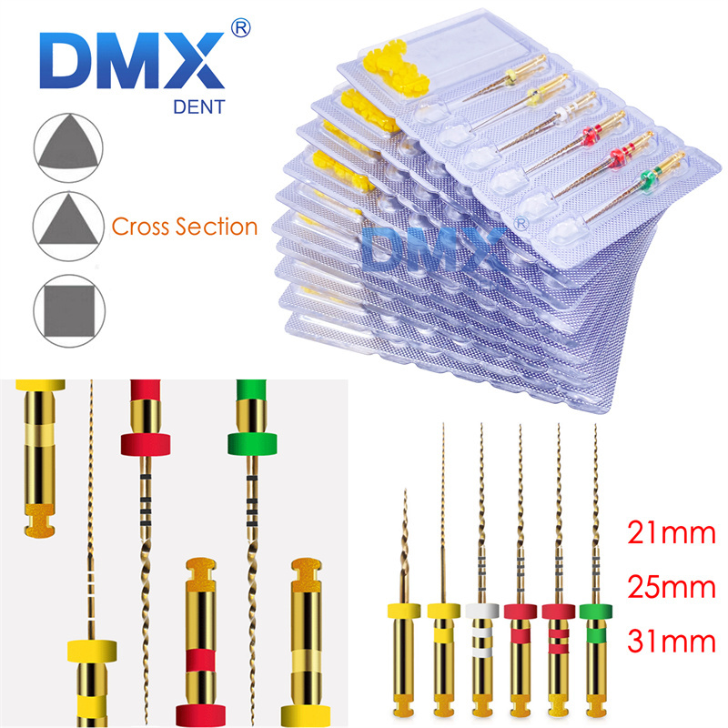 DMXDENT PT-Pro Gold COXO Style Dental Endo NITI Files Taper Root Canal Rotary