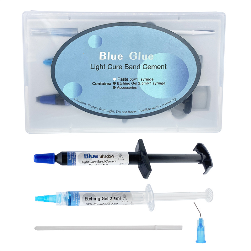 Fresh Dental Orthodontic Adhesive Light Cure Band Cement Blue Glue Intro Kit