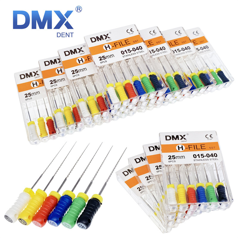 DMXDENT Dental Stainless Steel H-File 21mm/25mm/31mm Endodontic Root Canal Hand Use Files