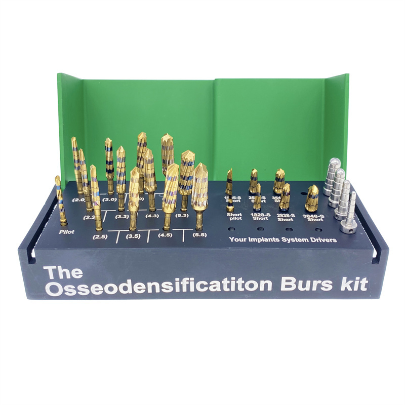 Dental Osseodensification Universal Implant Drills Bur Kit System Driver Gold Plated