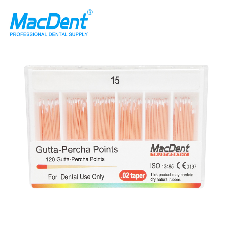 MacDent Dental Taper Dental Gutta Percha Points .02 (120pcs/pack)