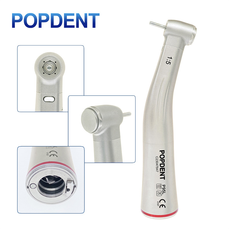 POPDENT Dental 1:5 Increasing Contra Angle LED Handpiece Fit NSK Electric Motor