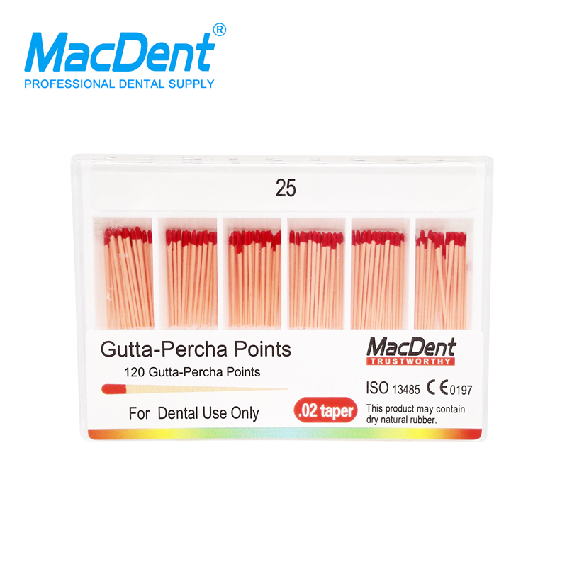 MacDent Dental Taper Dental Gutta Percha Points .02 (120pcs/pack)