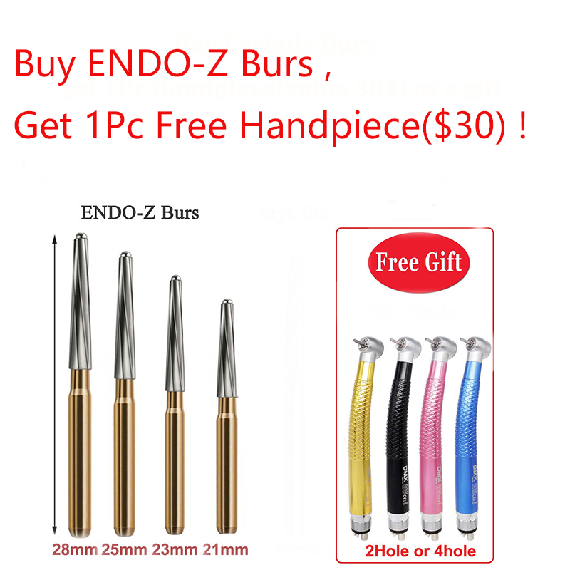 Dental Endodonitics Endo-Z Surgical Carbide Tungsten Burs FG 23/mm25mm/28mm + Free Handpiece