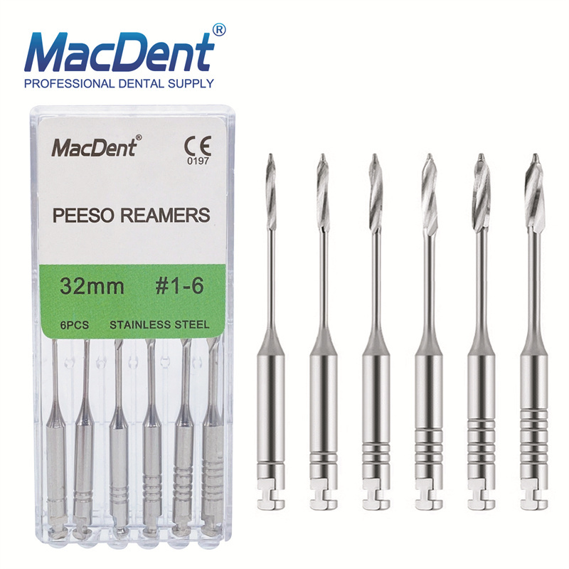 Macdent Peeso Reamers Dental Endodontic Root Canal Files 28mm/32mm