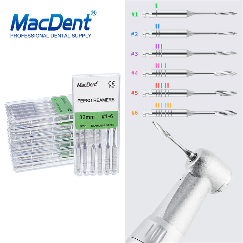 Macdent Peeso Reamers Dental Endodontic Root Canal Files 28mm/32mm