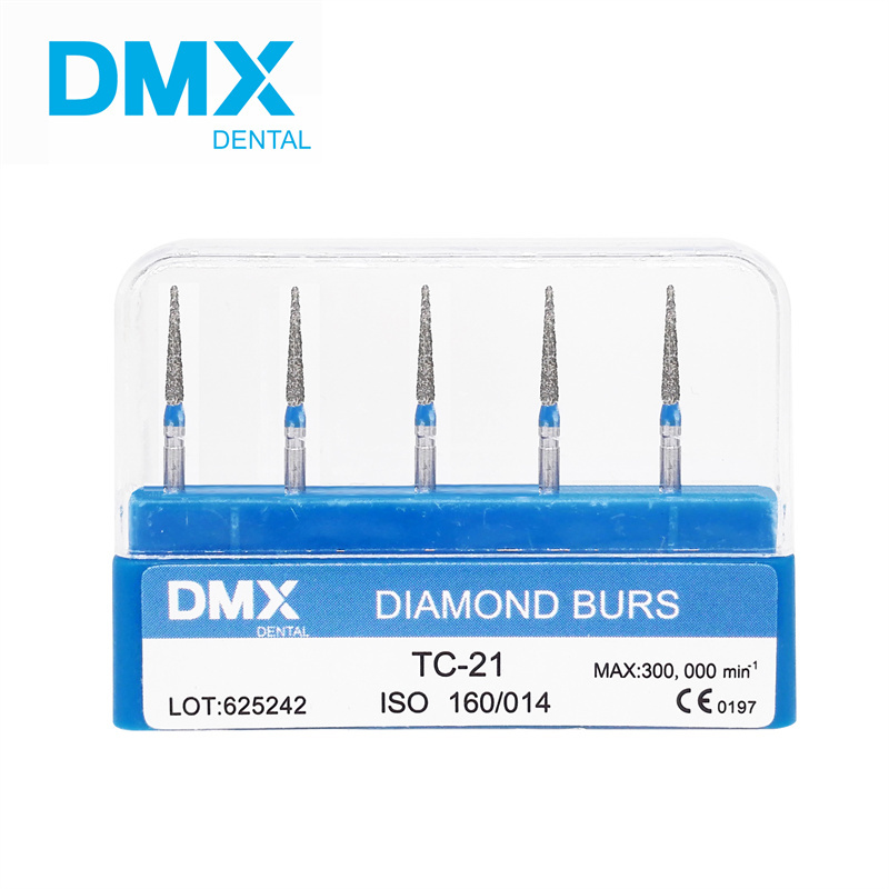 DMXDENT Diamond Burs Dental High Speed Handpiece Friction Grip FG 1.6mm + Free Handpiece